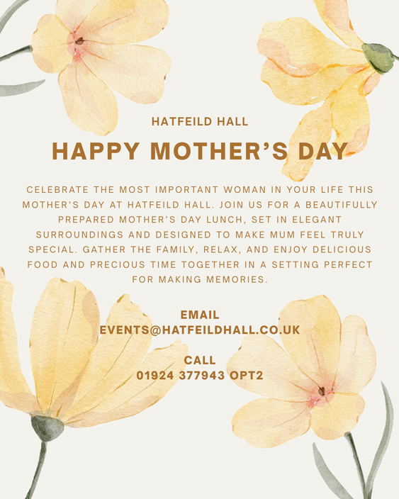 For your perfect celebration, join us at Hatfeild Hall in Wakefield, West Yorkshire